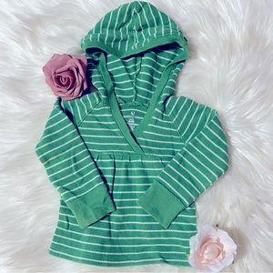✨Old Navy 6-12 Months Green & White Striped Long Sleeve Pullover✨